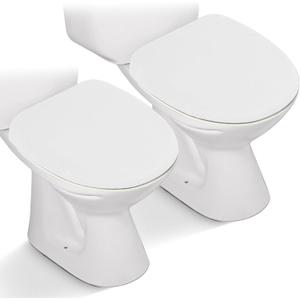 2pcs Toilet Lid Cover, Stretch Velvet Toilet Seat Cover for Bathroom, Ultra Soft Toilet Cover Luxury Velvet Machine Wash, Fits Most Round, Elongated and Oblong Lids, Bathroom Decor, White