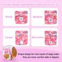 Pet Soft Female Dog Diapers, 3 Pack Washable Dog Diapers Female for Dogs in Heat Reusable Dogs Period Panties, Puppy Diapers (Food, XS)