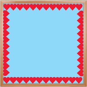 Hygloss Red Heart Globe Design Border Strips