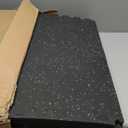 SUPERJARE 0.56'' Thick 12 Pcs 48 Sq Ft Rubber Top Exercise Equipment Mats, High Density EVA Foam Mats with Rubber Top, Interlocking Gym Flooring for Home Gym, Protective Workout Mat, Black/Grey