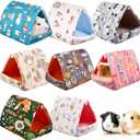 Cinnvoice 8 Pcs Guinea Pig Hideout, Guinea Pig Bed Washable Small Animal Cage Accessories for Bunny Hedgehog Mouse Chinchillas Hamsters Ferrets Rats (7.9 in)