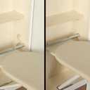 Household Essentials in‑Wall Recessed Ironing Board Cabinet with Storage Shelves, White Finish, 15.75"L x 7.75"W x 47.75"H