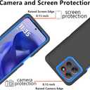 for Motorola Moto G Power 2025 Case/Moto G Power 2026 Case, Heavy Duty Bumper Case Shockproof Dustproof 3 in 1 Rugged Protective Phone Cover (Blue/Black)