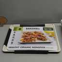 GreenPan Bakewell 13"x18" Baking Sheet Pan, Healthy Ceramic Nonstick Bakeware, PFAS-Free Durable Cookie Tray, Versatile Kitchen Essentials, Easy Clean Ovenware, Black