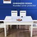 48x72 Inch 4FT Clear Plastic Dining Table Protector PVC Vinyl Tablecloth Desk Pad Mat Wooden Furniture Coffee Glass End Side Pub Table Cloth Top Protection Countertop Cover Waterproof Rectangular