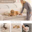 MEETSKY Couch Cover for Dog Washable, Non-Slip Sofa Protector for Loveseat Pet Friendly Sofa Covers for 2 Cushion Couch Dog Mats for Couches Soft Furniture Covers, 27.6" x 59", Oatmeal