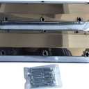 1 Set SHLPDFM Polished Aluminum Silver Fabricated Tall Valve Covers w/Long Bolts Fits for SBF 289 302 351W V8 Engines