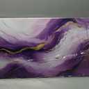 TutuBeer 1 Pcs Purple Wall Art Purple Pictures for Wall Plum Color and Gold Abstract Canvas Picture Print on Canvas Plum Color Pictures for Bedroom for Room Decor Stretched and Framed 16x32 inch