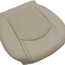 NLQR Front Driver Side Bottom Replacement Seat Cover Tan Microfiber Leather Compatible with Buick Enclave 2008 2009 2010 2011 2012