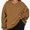 Eytino Women Plus Size Sweatshirts Long Sleeve Crew Neck Casual Oversized Soft Pullover Tops Shirts, 2 XL