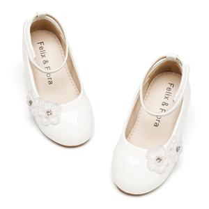 Girls Toddler Little Ballet Shoes - Flower Girls Mary Jane Flats Dress Shoes Party Wedding 11