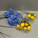 Giegxin 6pcs Amalfi Coast Party Decorations Capri Theme Table Centerpieces Mediterranean Decor 28.3" Artificial Blue Hydrangea and Lemon Branches Set for Wedding Capri Italian Themed Party Decor
