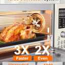 Nuwave Bravo Pro Smart Air Fryer Toaster Oven Combo, Airfryer Convection Oven Countertop, 10-in-1 Functions with Quicker & Even Crisp Technology, 1800W, 50-450F, PFAS-Free, 21QT, Vanilla Cream