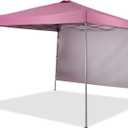 GDY 8X10 FT Pop Up Canopy Outdoor Instant Tent Slant Legs with a Sidewall,Equipment Vents, Portable Gazebo Shelter for Patio, Deck, Beach and Garden,Pink.