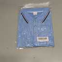 Men's Golf Polo Shirts Short Sleeve Striped Casual Polo Shirts for Men Dry Fit Tennis T-Shirt Tops (Blue, XL)