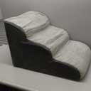 3 Steps High Density Foam Dog Stairs Ramps,Non-Slip Pet Steps for Older Dogs,Pet with Joint Pain, Sofa Bed Ladder for Cats