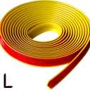 2 x Rubber Edge Trim, Self Adhesive L Shaped Edge Trim, Small Size Peel and Stick Edge Trim for Tile, Wall and Furniture Edges, Yellow Color, 10Ft