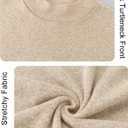 Rapbin Womens Long Sleeve Mock Turtleneck Tops Knit Basic Stretch Fitted Pullover Lightweight Thermal Shirts (M)