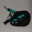 LANNEY Hands Free Dog Leash, Waist Running Leash with Zipper, Walking Pouch for Medium Large Dogs, Dual Handle and Retractable Bungee for Training Jogging Hiking(25-120 lbs, Teal)