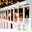 30Pcs Hooks for Outdoor String Lights Clips, Heavy Duty Adhesive Light Hooks for Hanging Christmas Light,Weather Resistant Outside UV-Resistant Waterproof, No Tools, Clear,Outdoor Christmas Dcor