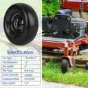 11x4.00-5 Flat Free Lawn Mower Tire and Wheel with Bearing Bore 3/4" or 5/8", 3.4"-4"-4.5"-5" Centered Hub, Smooth Tread Tire for Zero Turn Mowers, 2 Pack