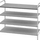 Simple Houseware 4-Tier Shoe Rack Storage Organizer 20-Pair, Grey
