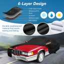 Car Cover for Cadillac Deville 1985-1993 Sedan 4 Door Waterproof All Weather Full Car Cover with Door Zipper Car Covers for Automobiles for Sun Rain Snow Protection Black, for Cadillac Deville 1985-1993