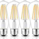 12V E26 LED Light Bulb 6W 3000K 60W Equivalent, Low Voltage AC/DC 12V/24V LED Bulbs for RV, Camper, Marine, Off Grid Cabin, 4 Pack