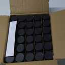 30 Pack 2 oz Glass Shot Bottles w/ Black Lids & 30 Labels - Small Clear Jar for Ginger, Wellness Shot, Juice, Sample, Whiskey - Travel Essentials Mini Bottles - Wide Mouth, Leakproof, Dishwasher Safe