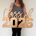 Class of 2026 Sign for Backdrop,Wooden Graduation Party Decorations for We are So Proud of You,Congrats Grad 2026,2026 Graduation Party Decorations