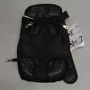 Inspack Dog Backpack Carrier/Cat Carrier, Adjustable Pet Front Carriers Travel Bag for Puppy Medium Dogs, Legs Out, Soft Ventilated Dog Chest Carry Backpacks for Hiking/Camping, 4-7 lbs, Black