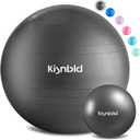 Exercise Ball, Extra Thick Yoga Ball for Workout Pregnancy Stability, 4 Sizes Anti-Burst Balance Ball with Foot Pump - Heavy Duty Fitness Ball Chair for Office, Home & Gym (XXL,(31-34in,78-85cm), Dark Black)