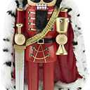 Clever Creations King Arthur 14 Inch Traditional Wooden Nutcracker, Festive Christmas Décor for Shelves and Tables
