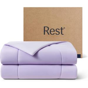 REST Evercool Cooling Comforter, King/Cali King, Blanket for Hot Sleepers, All Season Bedding to Keep Cool for Night Sweats, Breathable Lightweight Blanket, 106x90 Inches, Lavender Breeze