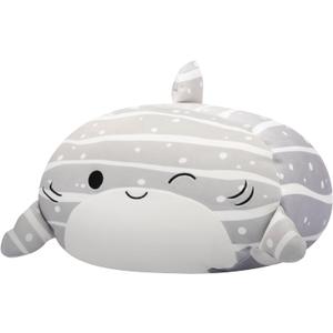 Squishmallows Original 12-Inch Sachie Grey Striped Shark Stackables - Official Jazwares Plush
