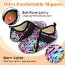 Besroad House Slippers for Women Men Comfy Barefoot Slippers Sock Furry Slip On House Shoes with Soft Rubber Sole for Bedroom Home Travel Yoga (10.5-11 Women/9-9.5 Men, Multi Tiedye)