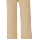 iChosy Womens High Waist Wide Straight Leg Trousers Casual Slacks Dress Pants with Pockets Khaki, Size 18 ExtraTall