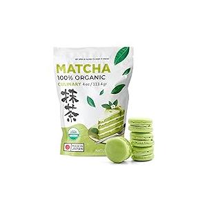 NaturaleBio Matcha Powder, 16oz - Harvested in Japan - USDA Organic Matcha Green Tea Powder - Vegan & Vegetarian Friendly, Best By 08/2023