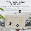 Stone Bath Mat (5-Piece) Diatomaceous Earth Bath Mat, Non-Slip Quick Dry, Water Absorbing Diatomite Bathroom Mat,Odor Resistant, Easy to Clean 24 x 15 in,(Light Grey-Maze), Regular