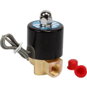 SNS 1/4"NPT AC24V Brass Electric Solenoid Valve Normally Closed Water, Air, Diesel 2W025-N08/AC24V