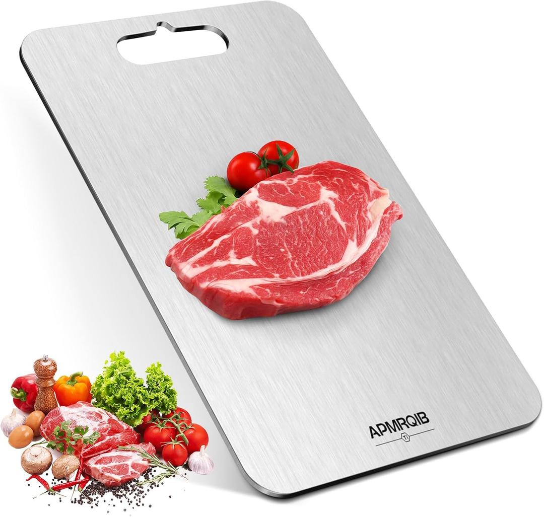 Titanium Cutting Boards for Kitchen, 100% Pure Titanium Cutting Boards Double Sided Non Toxic Cutting Board, Hygiene Durable Dishwasher Safe 13 8(M)