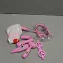Kids Doctor Kit, 8 Pieces Toddlers Doctor Playset with Medical Storage Bag & Real Stethoscope, Pretend Play Doctor Toys Birthday Gift for Boys Girls Aged 3 4 5 6 (Pink)