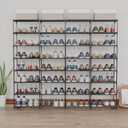 SMILHELTD Large Shoe Rack 8 Tier 64 Pairs for Entryway, Heavy Duty Storage Shelves Unit with Customizable Height for Boots, Space Saving Organizer for Hallway Garage (66.1" W x 49.2" H)