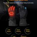 Heated Gloves for Men Women, Heated Motorcycle Gloves, Touchscreen, Waterproof Perfect for Motorcycle, Cycling, Skiing & Hiking, Outdoor Winter Sports, Medium