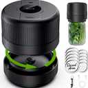 Mason Jar Vacuum Sealer Kit, Electric Sealer for Wide, Regular Mouth Mason Jars, Portable Vacuum Sealer for Jars, Birthday Gift for Her, Gifts for Mom, Grandma (Black)