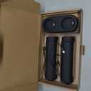 LARS NYSM Electric Salt and Pepper Grinder Set, USB Rechargeable, Automatic Salt and Pepper Mills, Spice Shakers Refillable with LED Light, Adjustable Coarseness, Ceramic Grinder (Carbon Black)