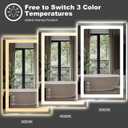 Amorho LED Mirror for Bathroom, 24" X30" Mirror with Front Light and Backlit, Stepless Dimmable, Shatter-Proof, Memory, 3 Colors, Wall Mount (Horizontal/Vertical)
