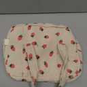 Corduroy Lunch Box Lunch Bag for Women Men, Cute Strawberry Small Insulated Reusable Work Leakproof Simple Lunch Boxes Tote Bag Adults Cooler Bag, with Shoulder Strap