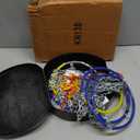 Snow Chains for Car Tires Manual Tightening, Universal Adjustable Emergency Portable Tire Chains, Suitable for Commuter Car and SUV, Set of 2 (KN130)