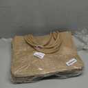 8 Pack Jute Tote Bags with Handles, 15.4''x12.2''x5.9'' Waterproof Gym Shopping Travel Gift Bag, Large Natural Blank Burlap Tote for Grocery Shopping, DIY, Weddings, Travel, Beach, Party